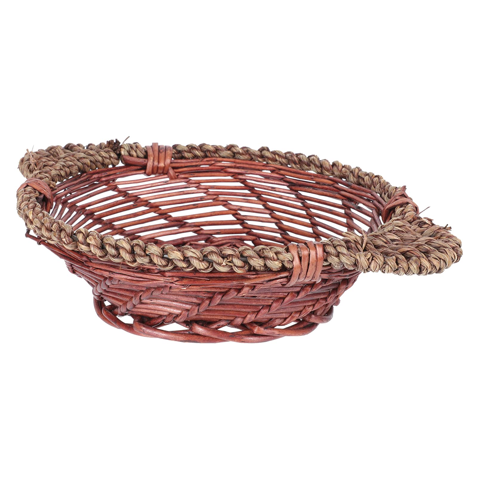 Handwoven Cabilock Wicker Baskets - Natural Rattan Storage for Fruits, Vegetables, Potatoes & Bread - Kitchen Countertop & Bathroom Organizer - Perfect for Farmhouse Decor, Pantry Storage & Gift Packaging