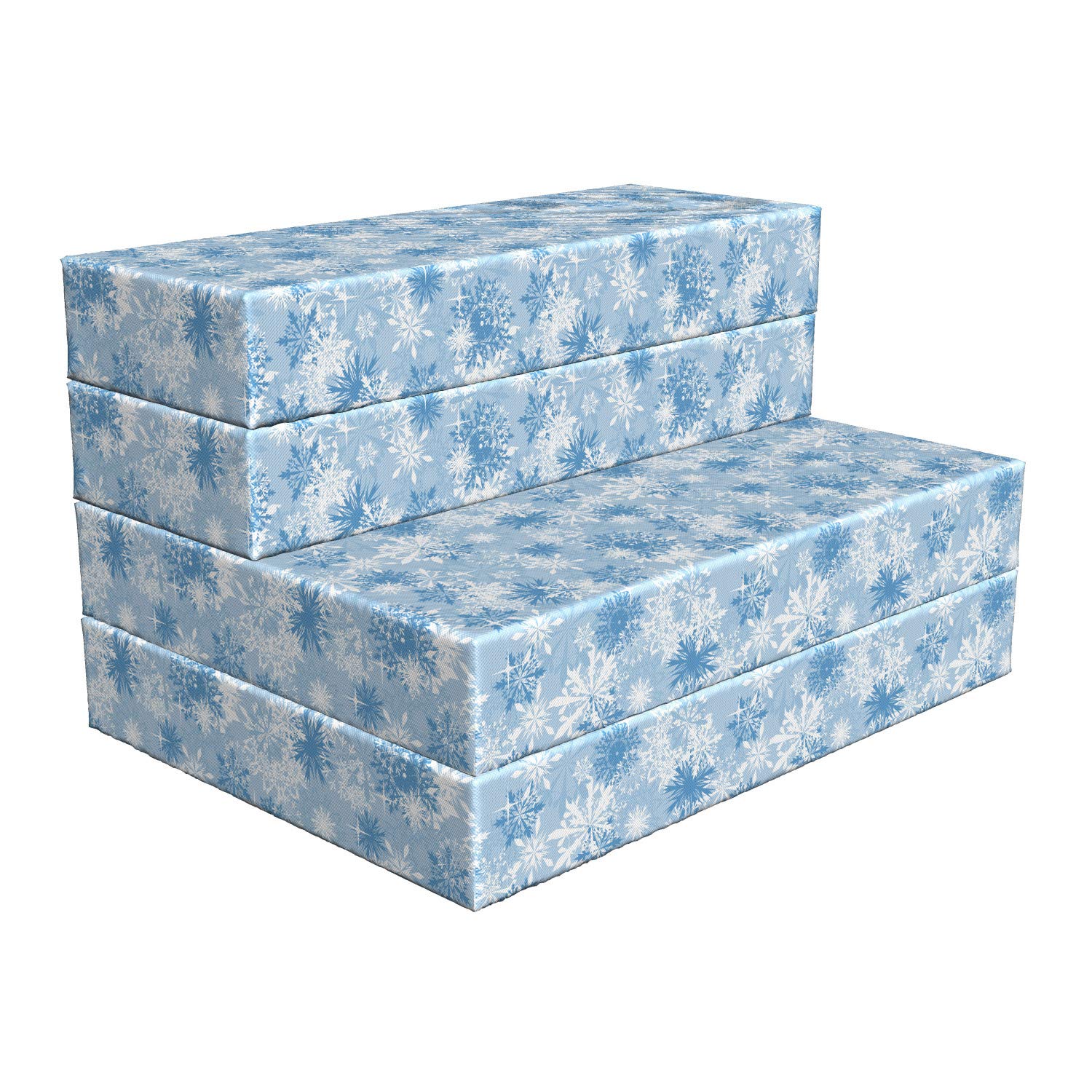 Ambesonne Snowflake Foldable Mattress - Christmas Holiday Guest Bed - 74.8