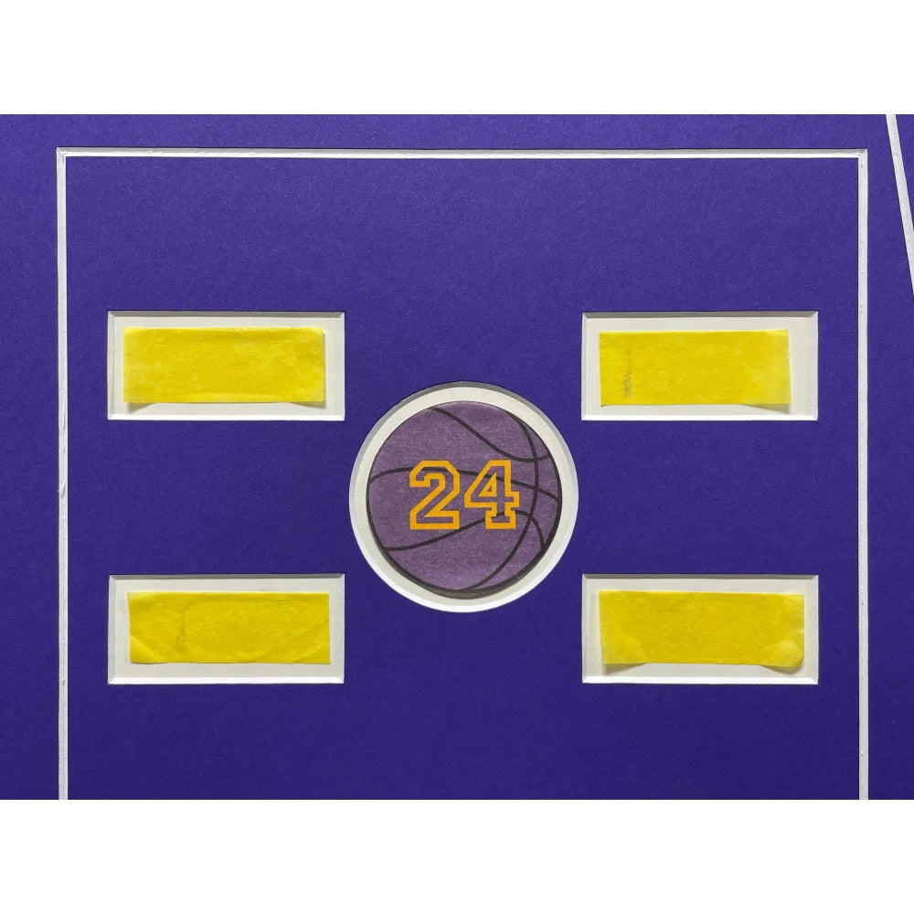 Authentic Kobe Bryant Final Lakers Game Used Confetti Collage Framed Memorabilia #D/824 - Perfect for Sports Collectors, Lakers Fans, and NBA Memorabilia Displays