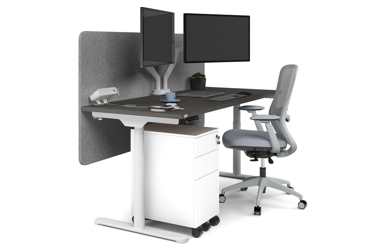 Flexi Premium Height Adjustable Single Workstation [1800L x 700W] - Ergonomic Standing Desk for Home Office, Gaming & Study - Electric Sit Stand Desk with Memory Function