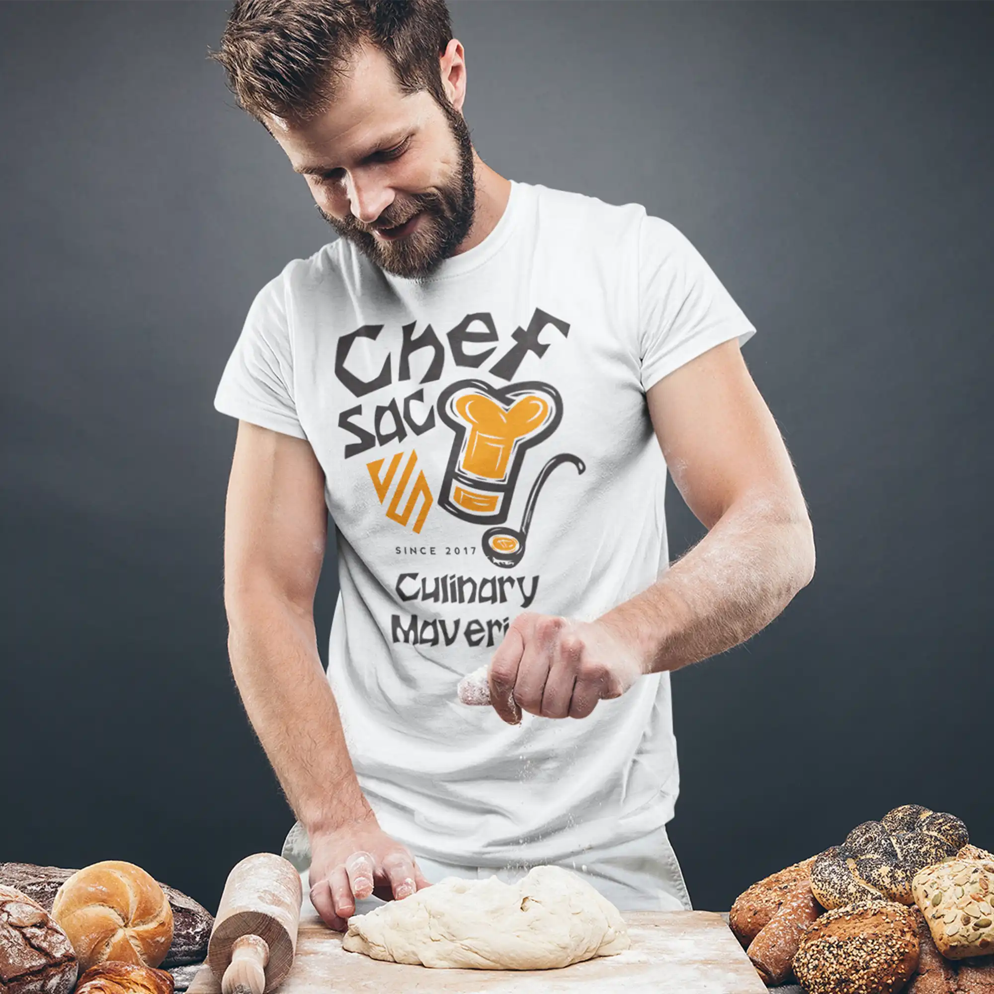 Chef Hat and Ladle Graphic T-Shirt - Funny Cooking Apparel for Chefs & Food Lovers - Perfect for Kitchen, BBQ Parties & Culinary Gifts