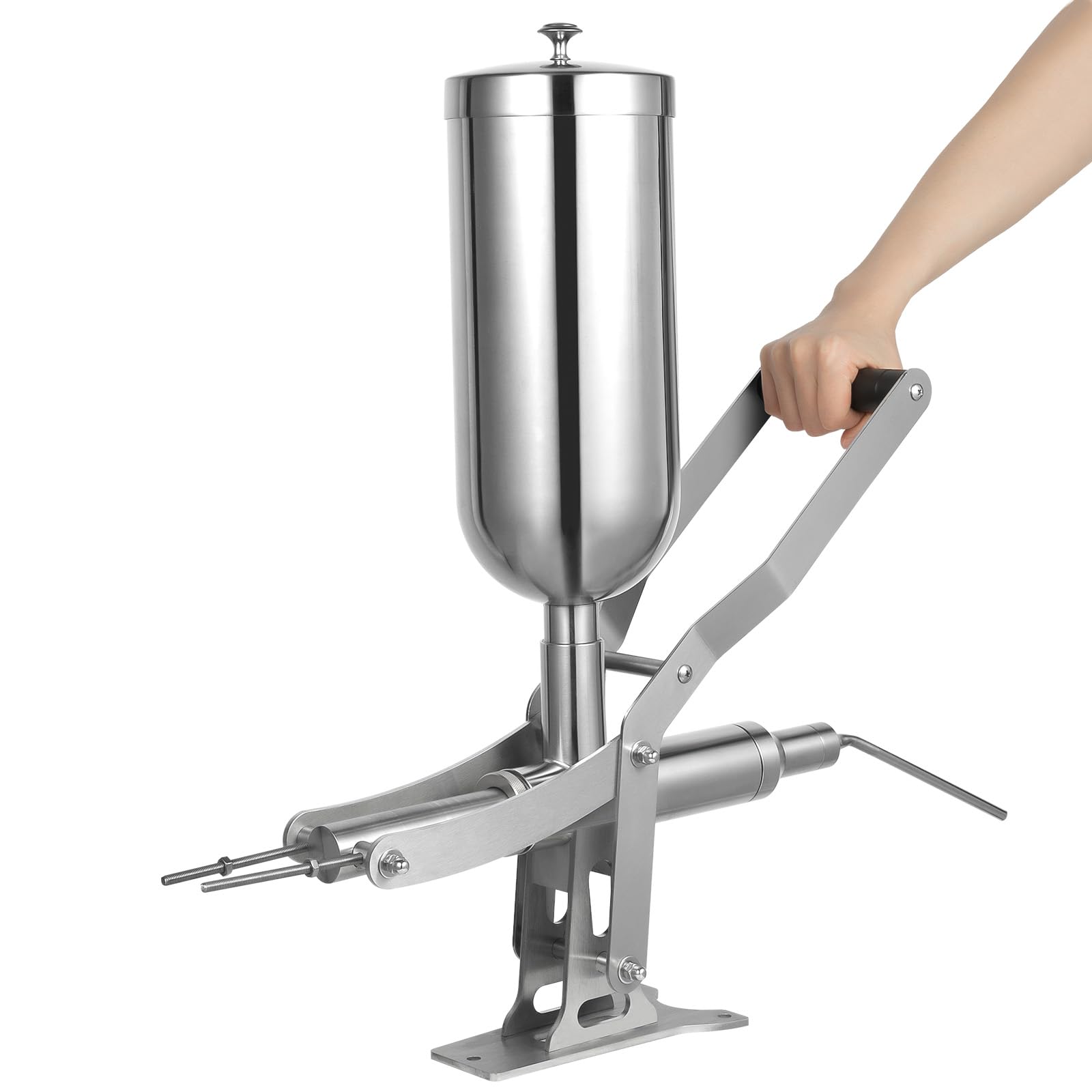 Commercial Stainless Steel Manual Donut Filling Machine - 5.3Qt Hand-operated Churro & Jelly Doughnut Filler for Bakeries, Restaurants & Snack Bars - Perfect for Pastry Shops, Cafés and Dessert Businesses