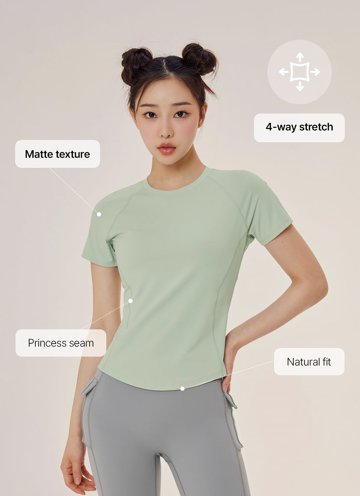 Daily Feather Slim Fit Short Sleeve T-Shirt for Women - Lightweight Summer Casual Top - Perfect for Work, Travel & Everyday Wear