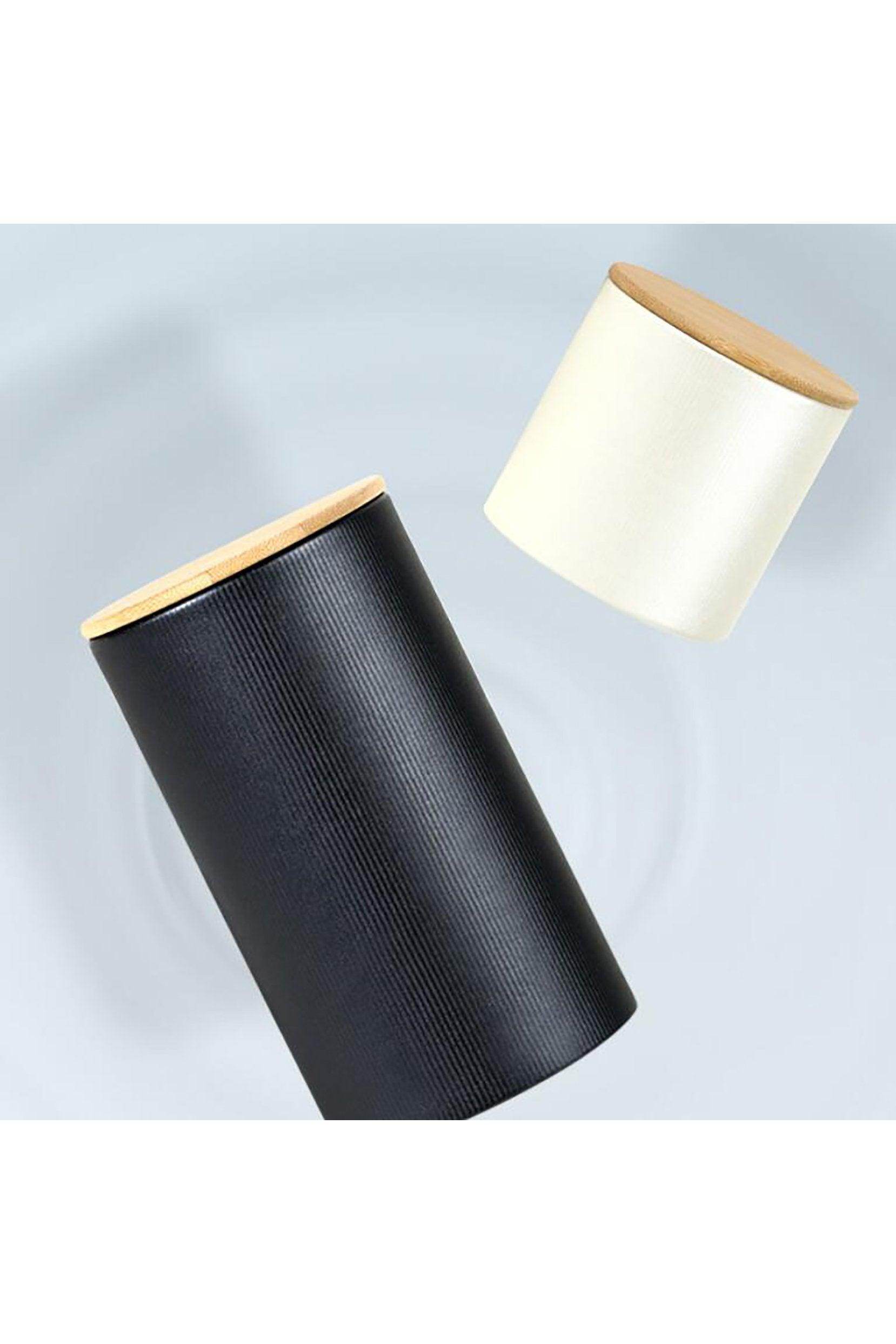 Eco-Friendly Paper Jars with Bamboo Lids - Set of 4 (CGF0251) | Perfect for Pantry Storage, Tea Organizing & DIY Home Decor