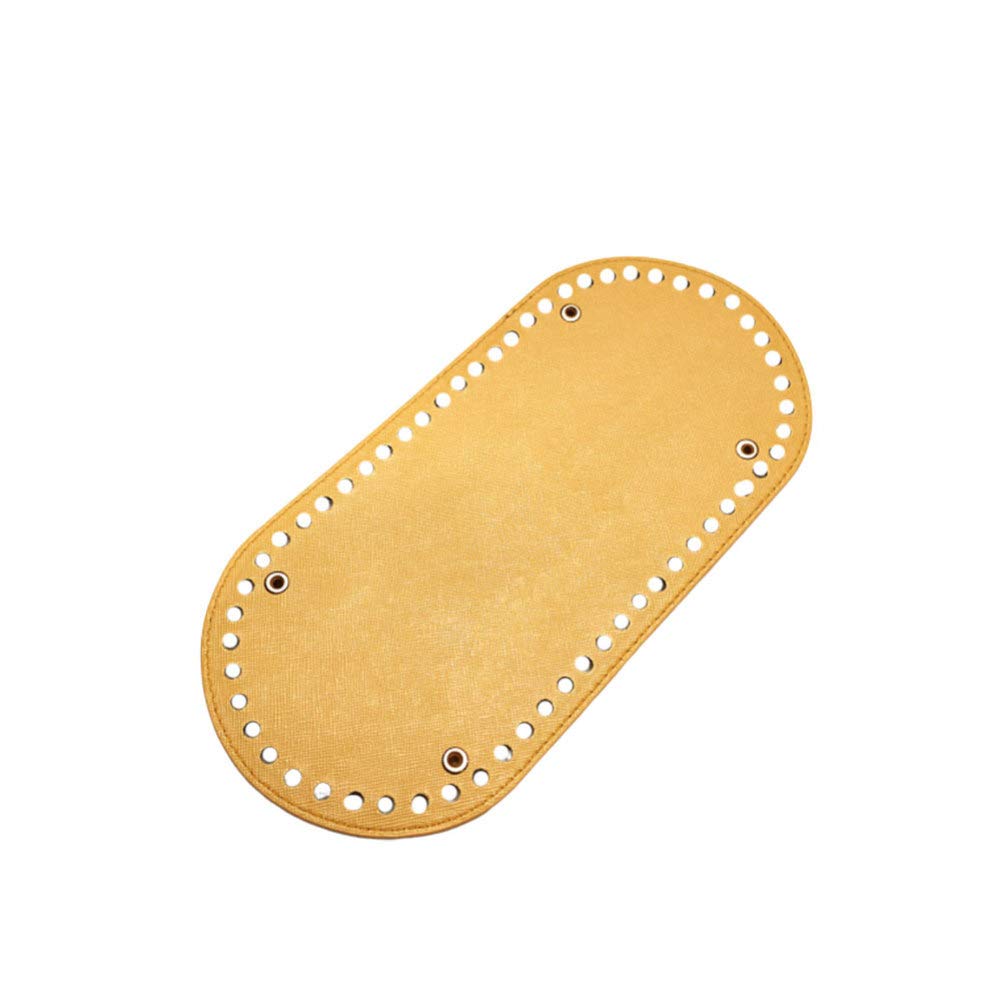 Exceart PU Leather Wallet Purse with Crochet Base Shaper - Oval Bag Bottom Cushion Pad for Handbags & Purses - Perfect for Organizing and Protecting Your Wallet (Khaki) - Ideal for Daily Use, Travel, and Gift Giving