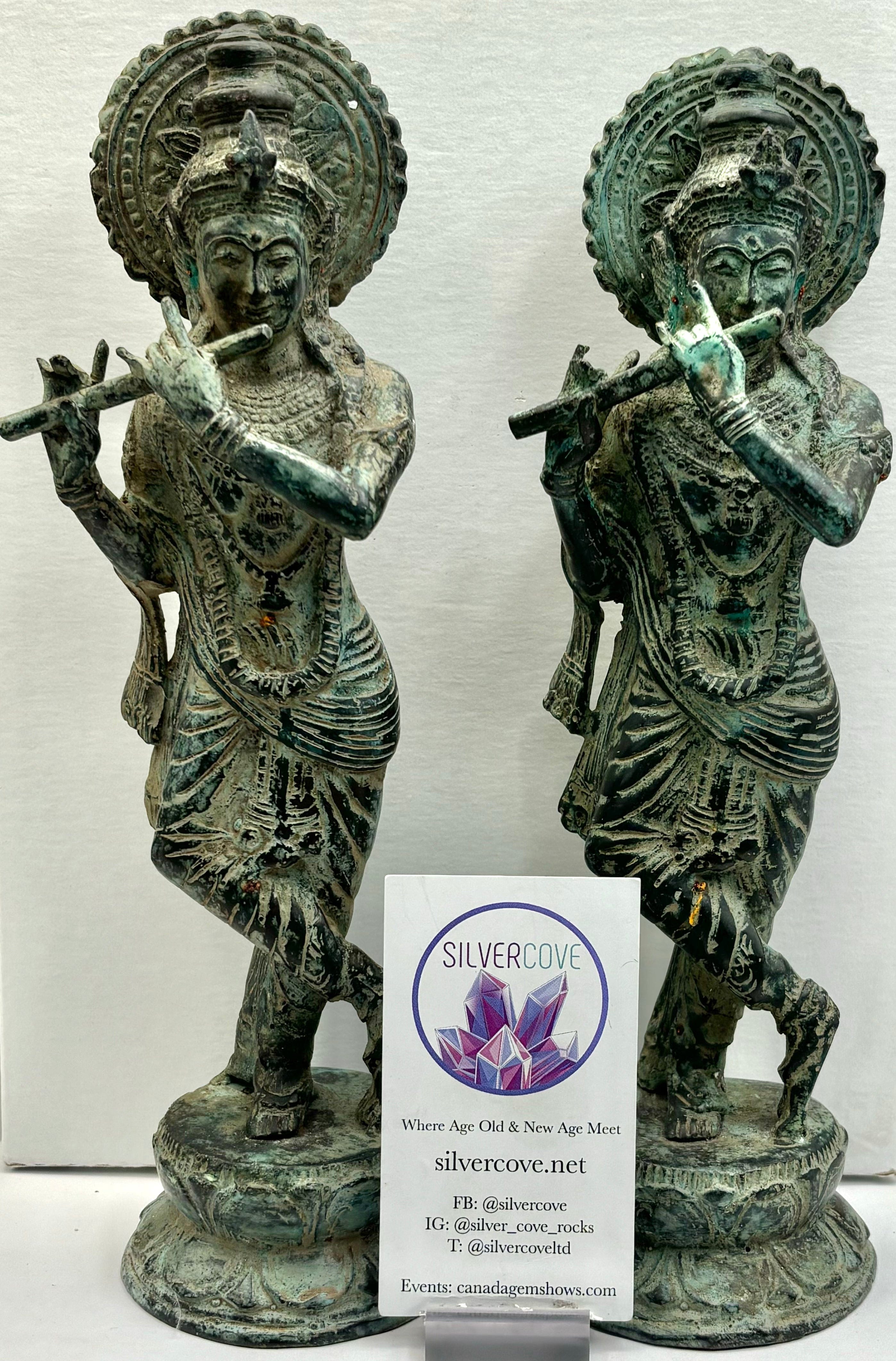 Handcrafted Bronze Indonesian Statue - Traditional Balinese Art for Home Decor & Spiritual Altar | Perfect for Living Room, Office, or Meditation Space