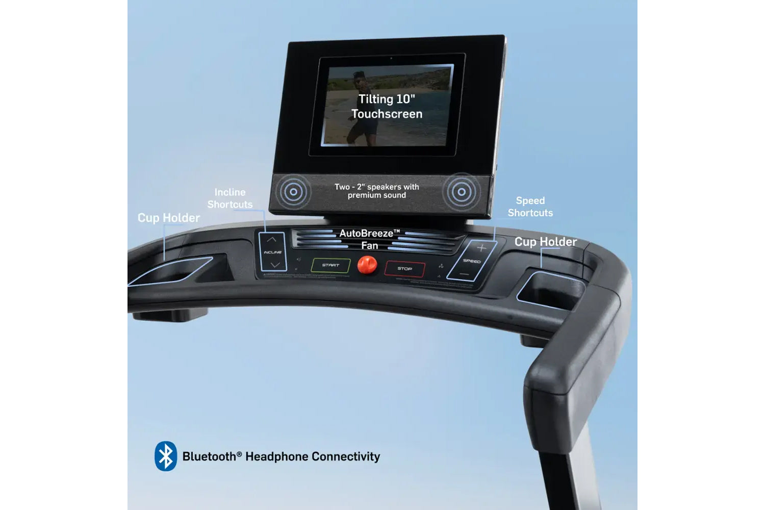 NordicTrack T Series 10 Treadmill - Foldable Home Exercise Equipment for Running & Walking | Perfect for Home Gym, Cardio Workouts & Fitness Training