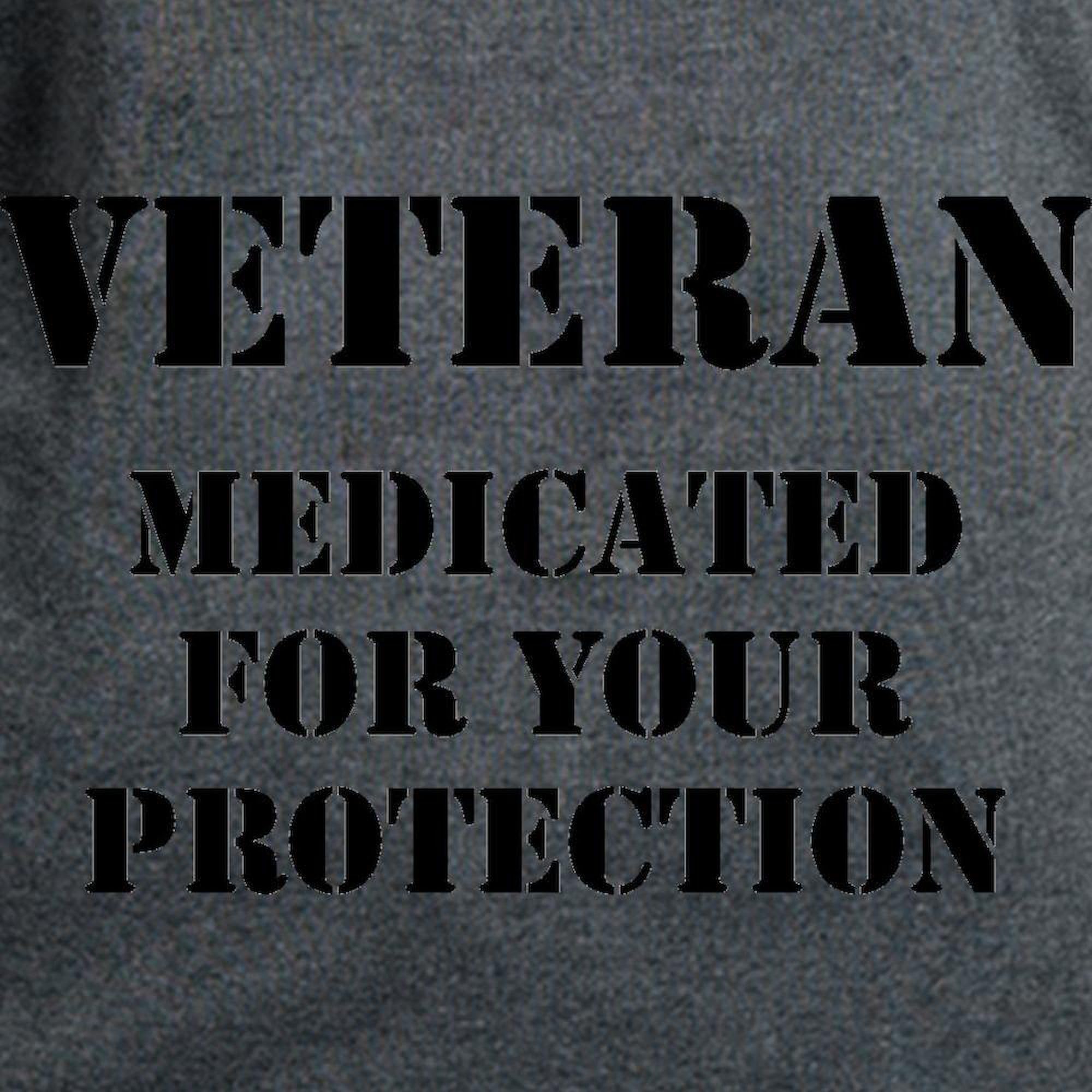 Veteran Medicated Protection T-Shirt for Women - 100% Cotton Dark Tee - Perfect for Military Appreciation, Patriotic Events & Casual Wear