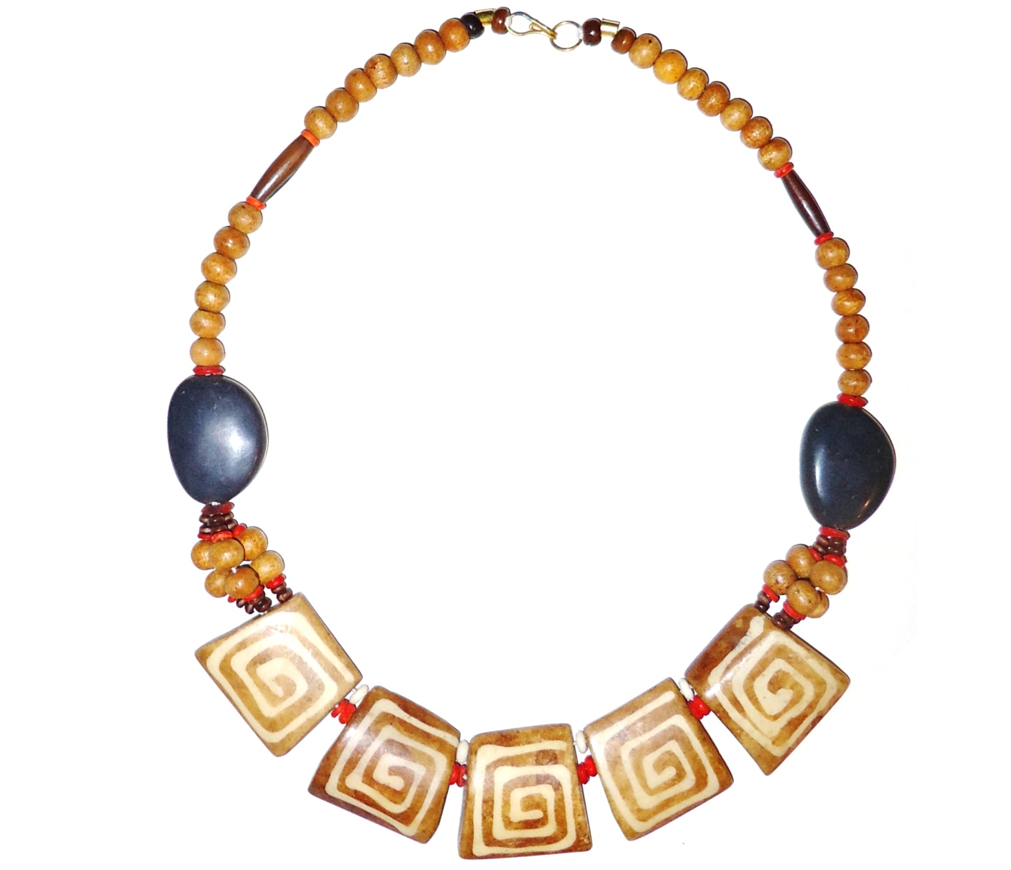 Geometric Square Beaded Necklace for Women - Stylish Boho Multi Bead Jewelry for Casual Wear, Parties & Special Occasions
