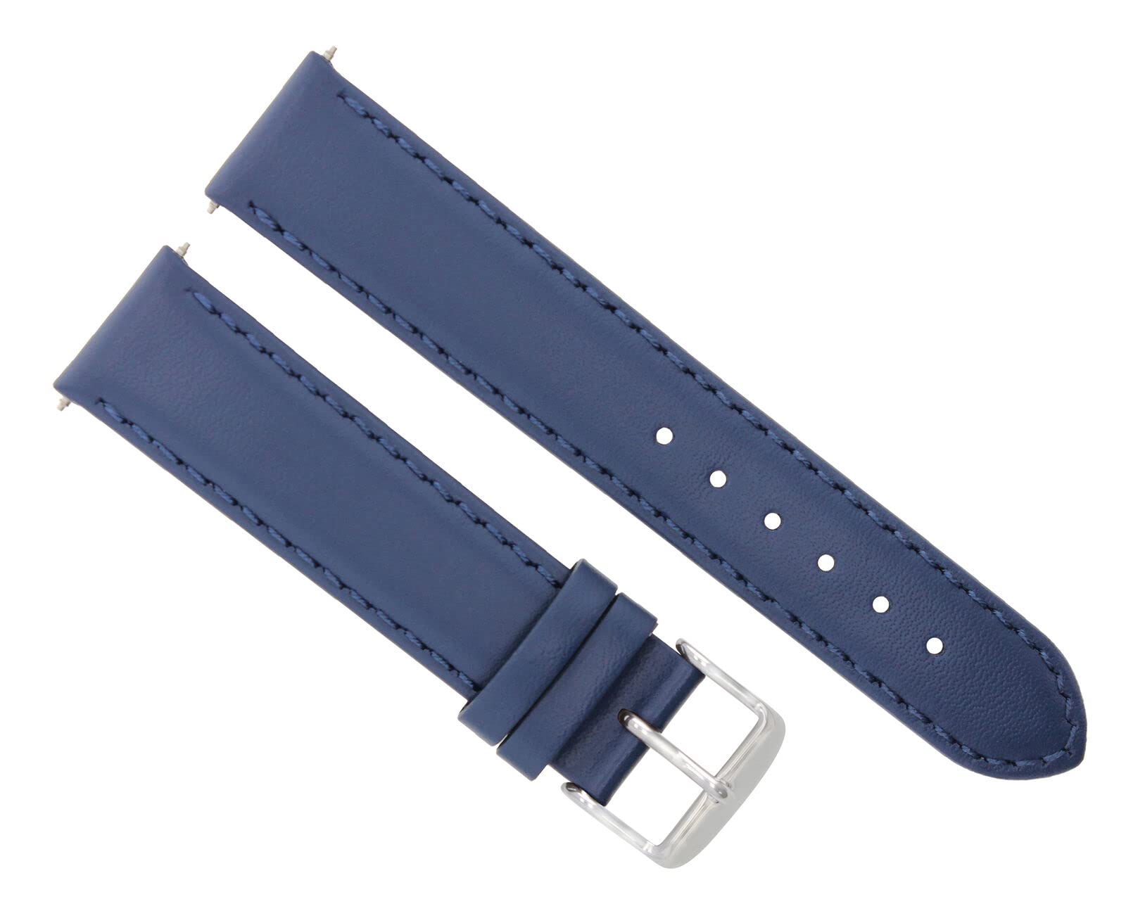 20mm Smooth Genuine Leather Watch Band Strap Replacement for Raymond Weil Tango 5590 - Blue - Premium Comfort & Durability for Business & Casual Wear