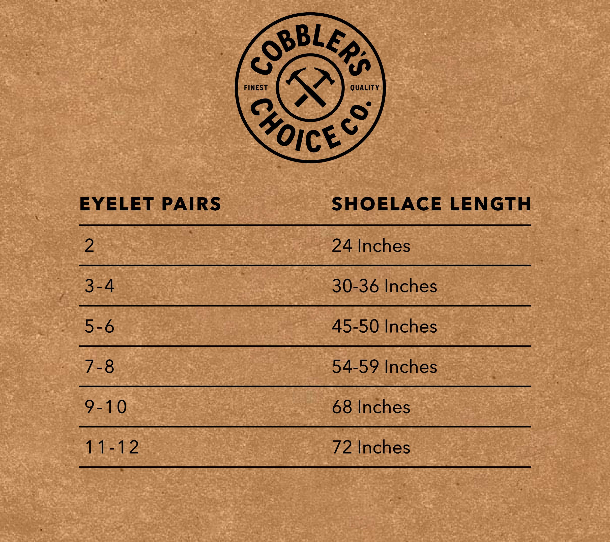 Premium Flat Waxed Cotton Boot Laces - Durable & Stylish Shoelaces for Work Boots, Hiking & Outdoor Shoes - Cobbler's Choice Replacement Laces for Men & Women