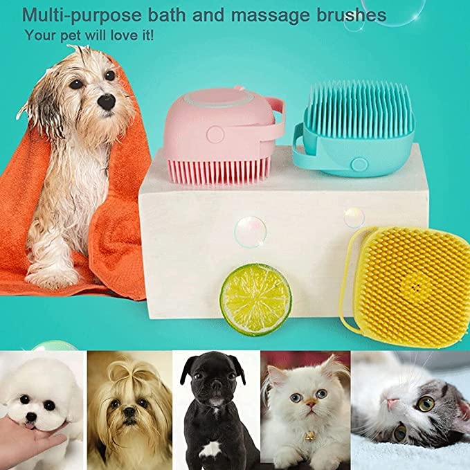 Magic Providers Silicone Massage Bath Brush for Hair, Scalp & Body Cleansing - Pack of 2 | Exfoliating Scrubber & Massager for Shampoo & Soap Dispenser | Bath & Shower Accessories for Men & Women | Perfect for Relaxing Spa Days & Deep Cleansing Routines
