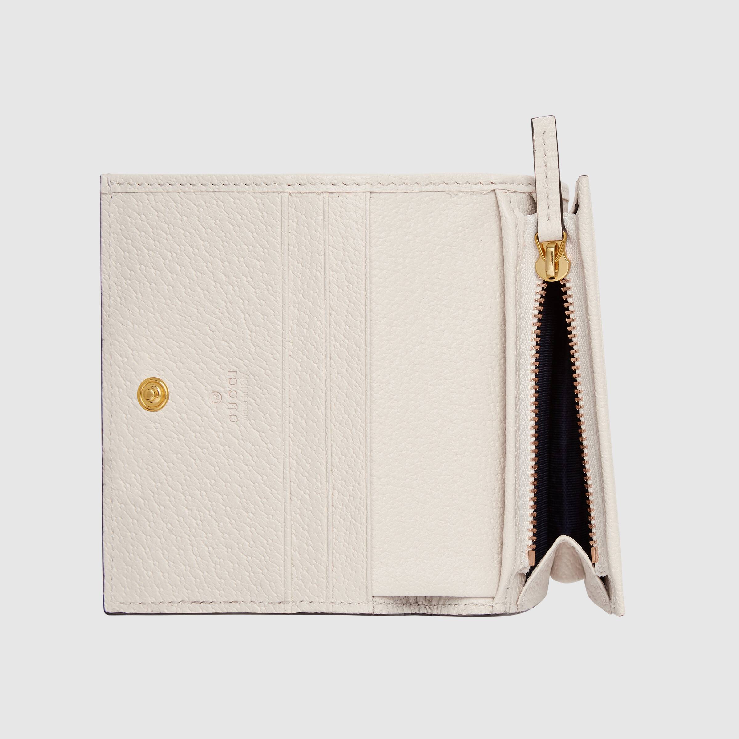 Gucci Ophidia Leather Card Holder Wallet for Women - Slim RFID Blocking Credit Card Case with Zip Pocket - Perfect for Everyday Use, Travel & Gift Giving