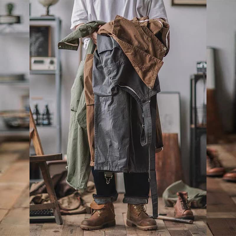 Retro American Overalls for Men - Loose Fit Bib Denim Jumpsuit with Suspenders, Four Seasons Full-Length Baggy Pants | Vintage Workwear, Casual Street Style & DIY Projects