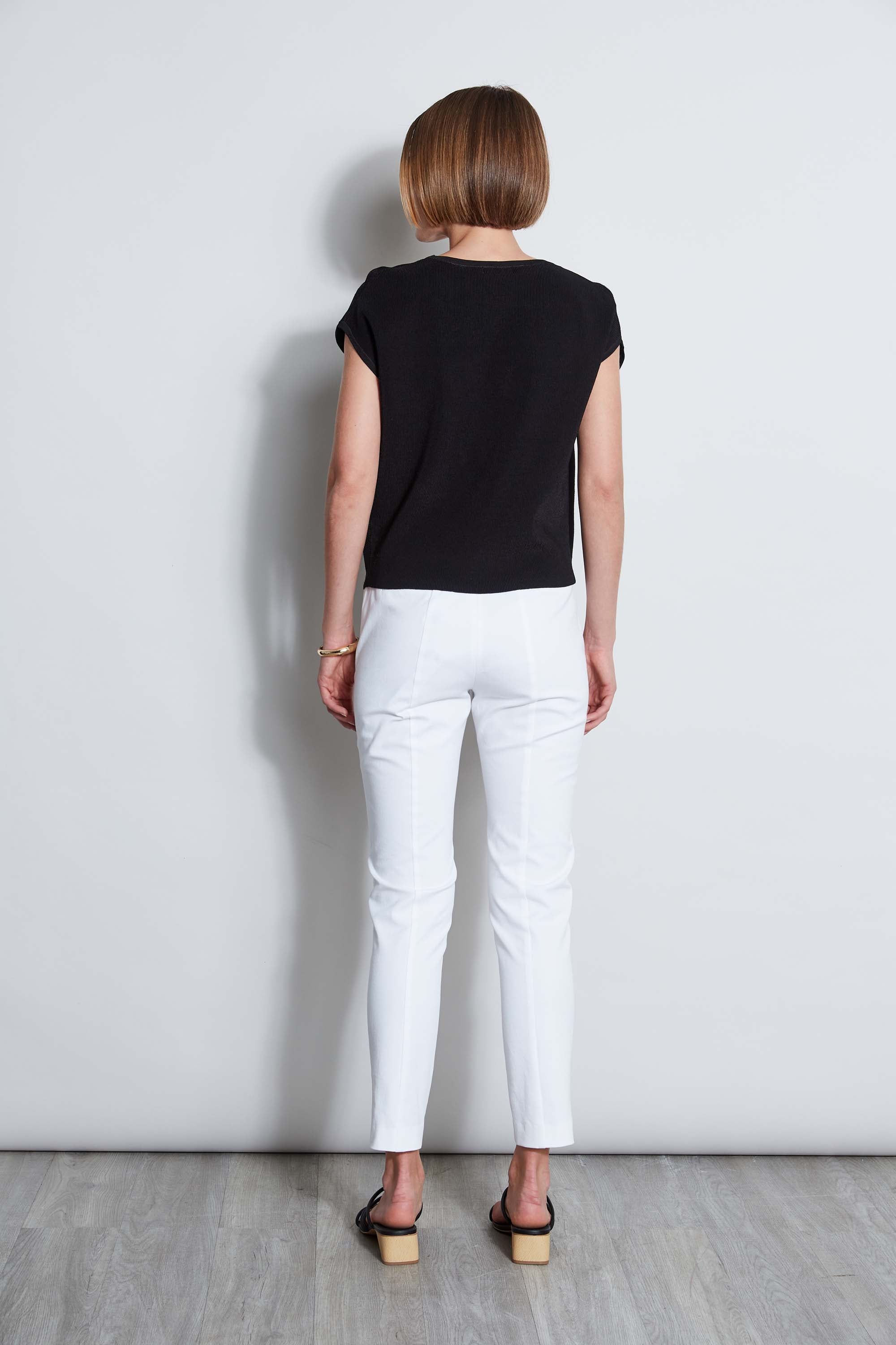 T Tahari Women's Twist Knot Short Sleeve Sweater - Casual Knit Pullover for Spring & Fall - Perfect for Office, Date Night & Weekend Outings