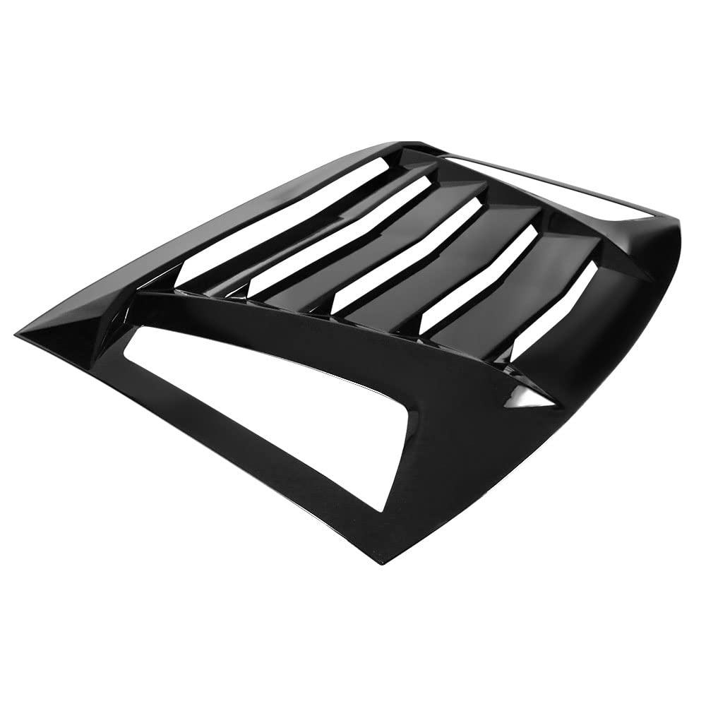 FREEMOTOR802 Rear Window Louver for 2011-2023 Dodge Charger | IKON V2 Style Gloss Black ABS Sun Shade & Rain Guard | Perfect for Car Shows, Street Racing & Summer Sun Protection