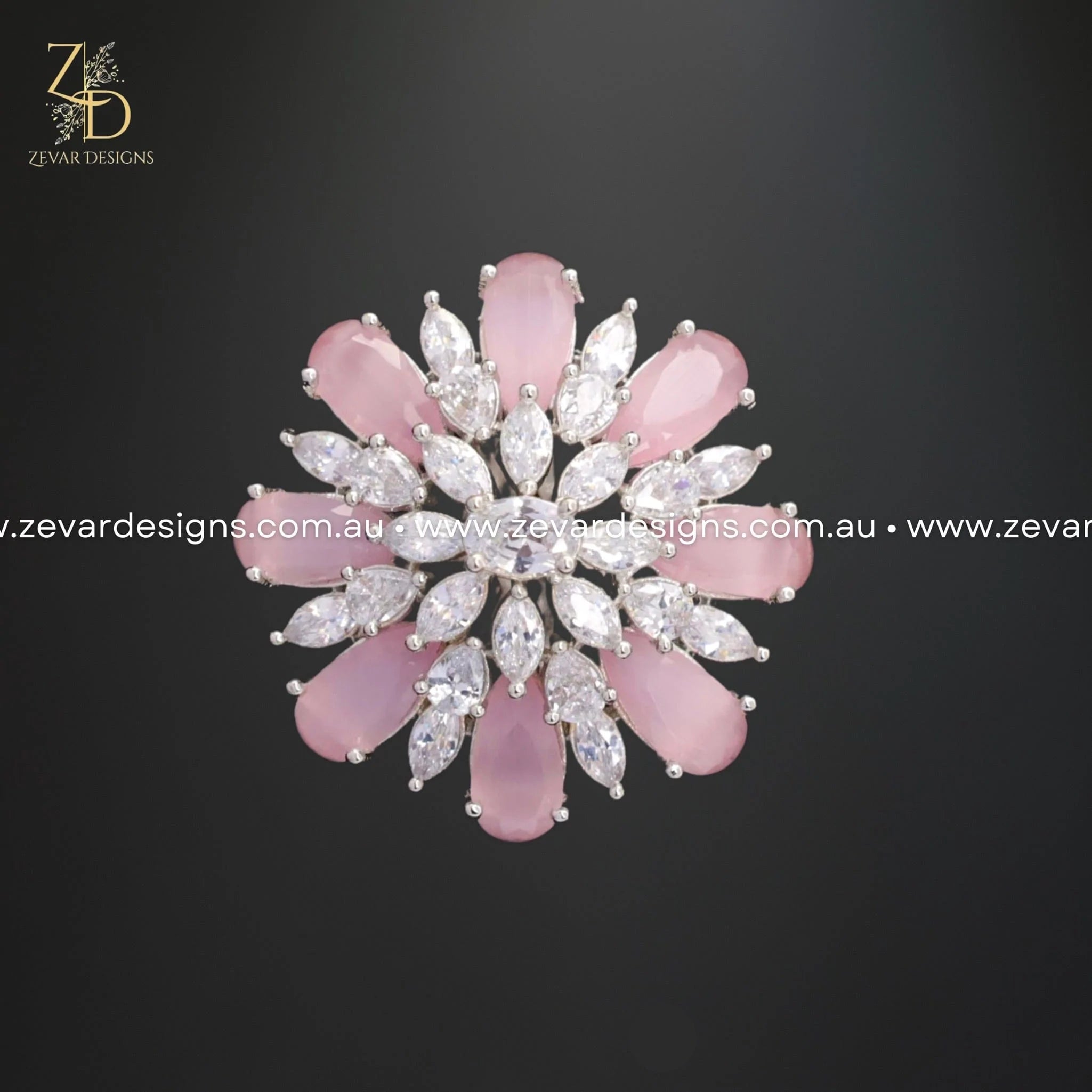 Pink Zircon Ring for Women - Elegant Cubic Zirconia Jewelry Gift for Engagement, Anniversary & Special Occasions