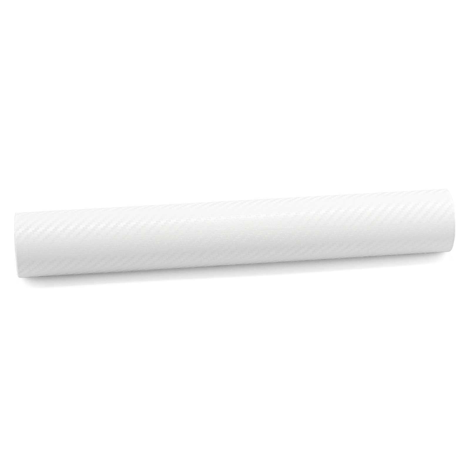 Premium 3D Carbon Fiber Vinyl Wrap - White Matte Car Sticker Decal Sheet (5FT x 50FT) - Bubble-Free Application with Tool Kit - Perfect for Vehicle Customization, Laptop Skins & Home Decor