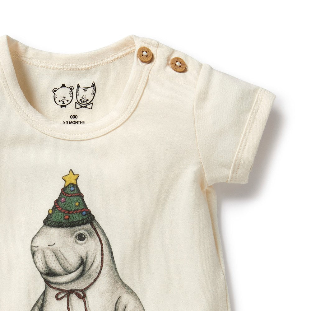 Organic Christmas Bodysuit for Babies - Soft Cotton Holiday Outfit - Perfect for Family Photos, Holiday Parties & Festive Celebrations