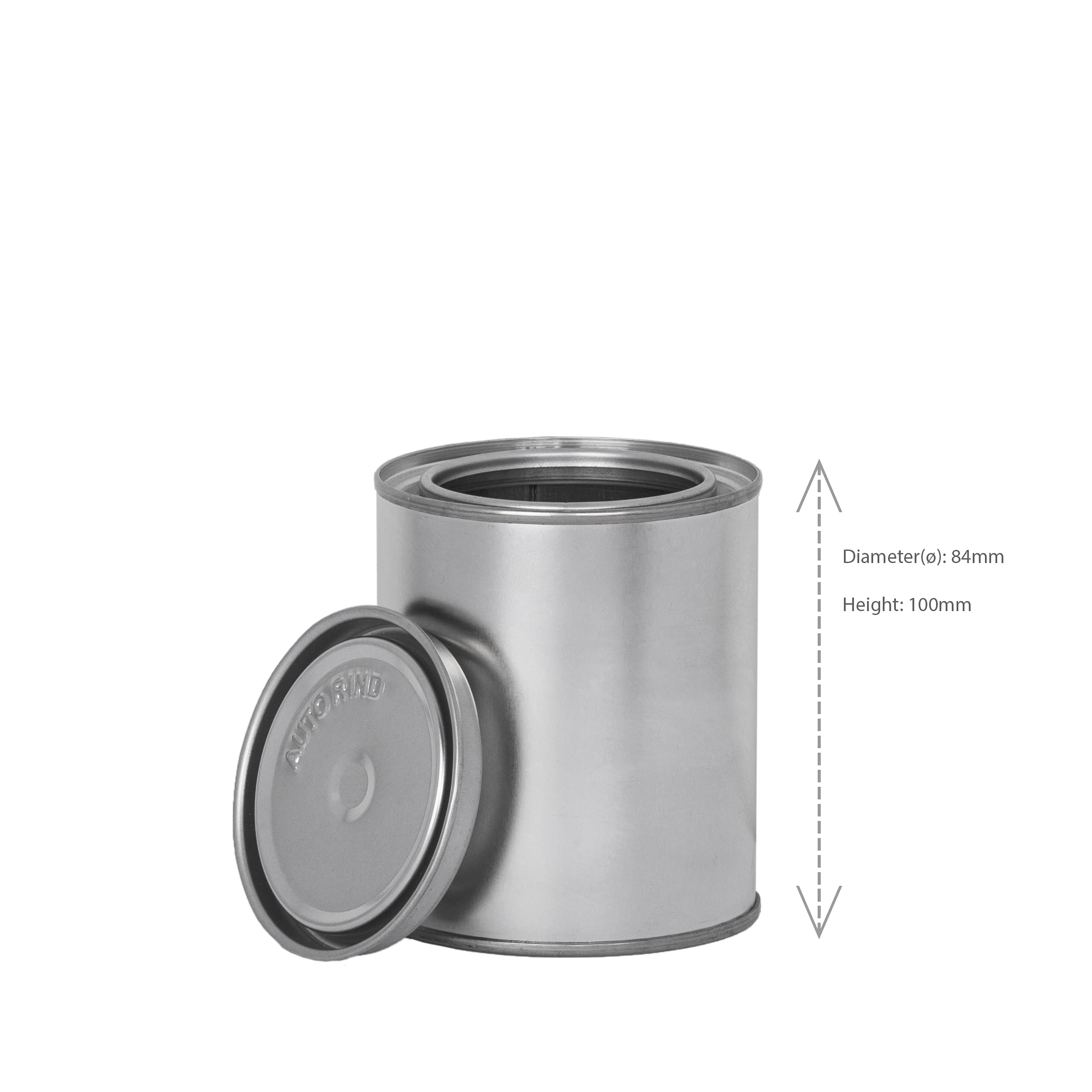 56 Pack Empty Metal Quart Size Paint Cans - Silver Tinplate Unlined Cans with Lids, 100% Recyclable for DIY Projects, Arts & Crafts, Home Storage