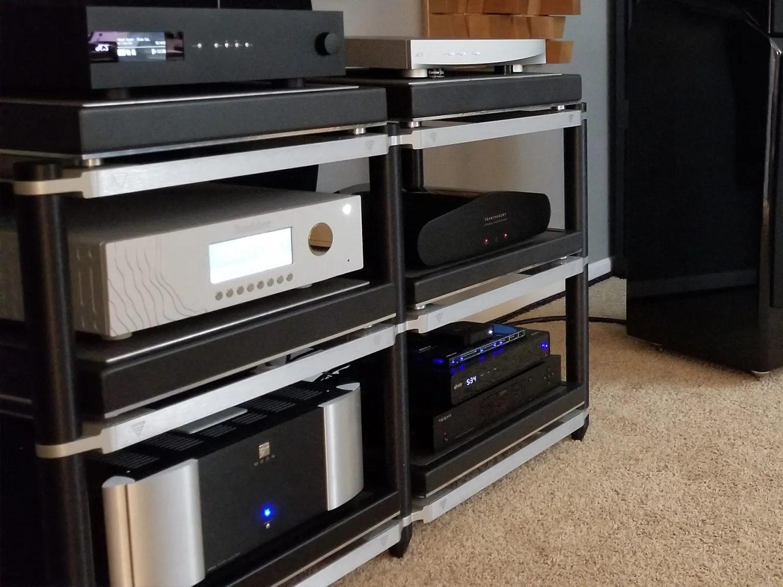 Critical Mass Systems Ultra Diamond Audio Rack - Premium Hi-Fi & Home Theater Equipment Stand for Enhanced Sound Quality & Stability