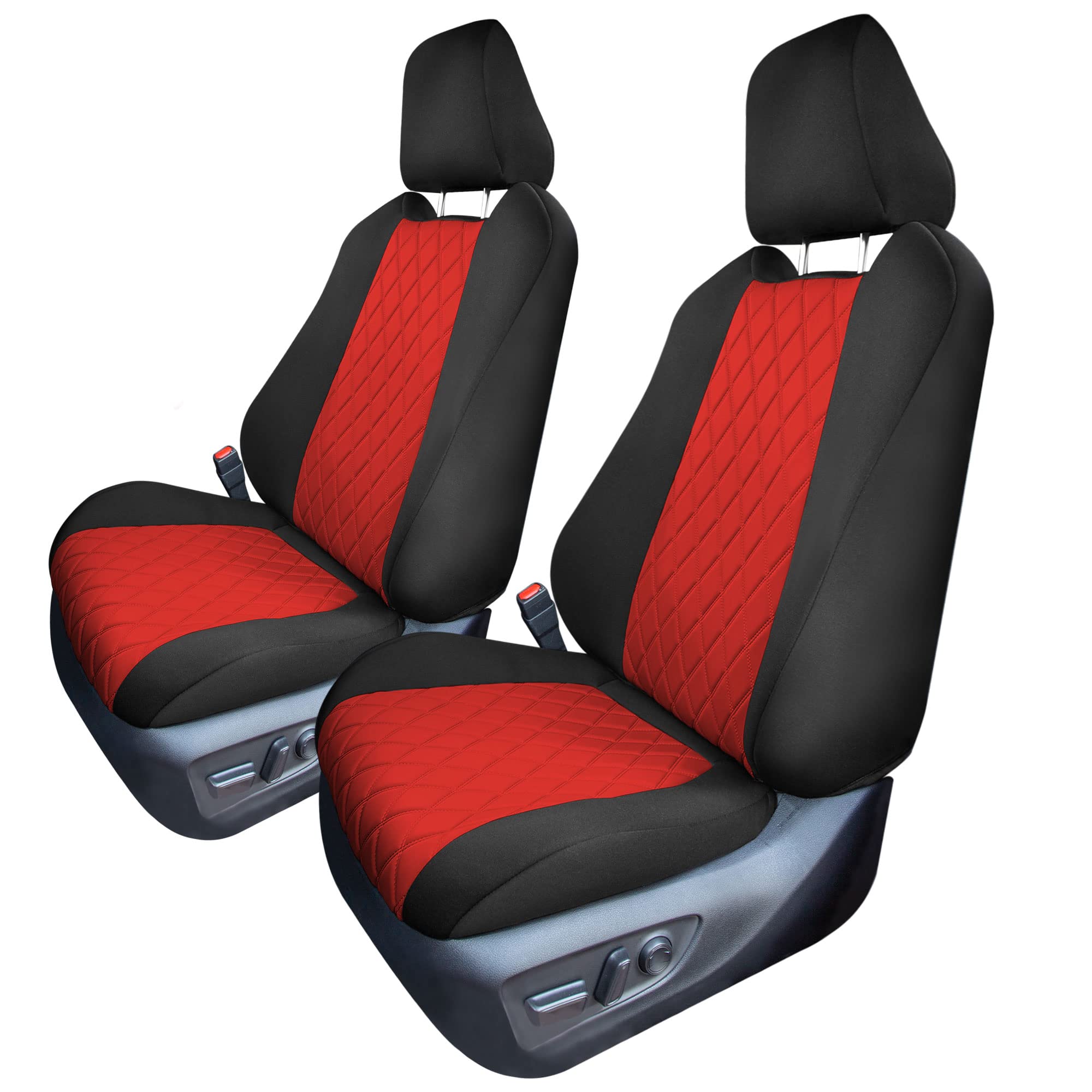 Custom Fit Seat Covers for Toyota RAV4 Hybrid & Prime 2021-2022 - Water Resistant Neosupreme Neoprene Front Seat Covers (Red) - Durable Car Interior Accessories for Protection & Style | Perfect for Daily Commutes, Road Trips & Off-Road Adventures