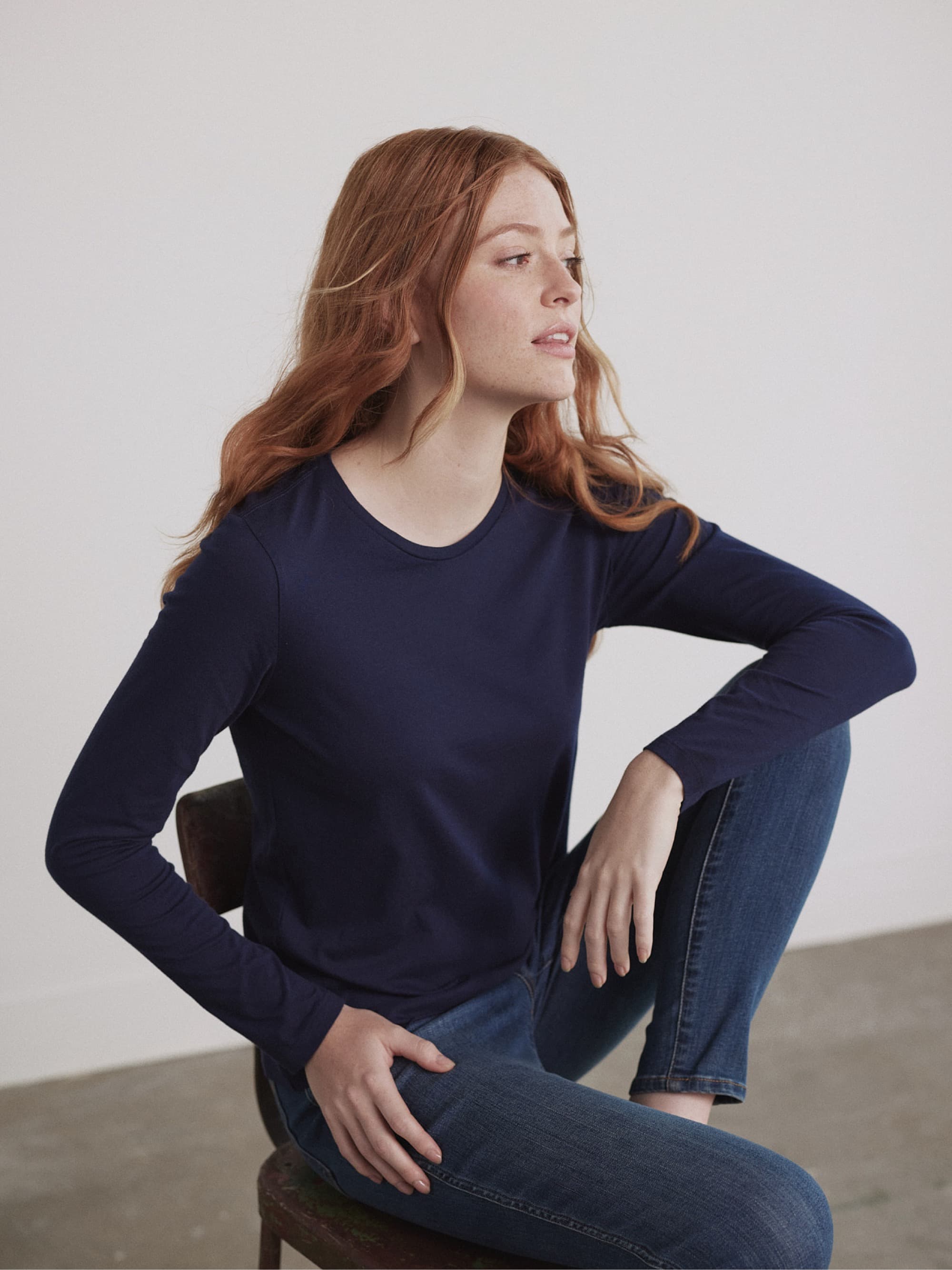 Organic Cotton Long Sleeve T-Shirt for Men & Women - Soft Breathable Eco-Friendly Shirt - Perfect for Yoga, Hiking & Casual Wear