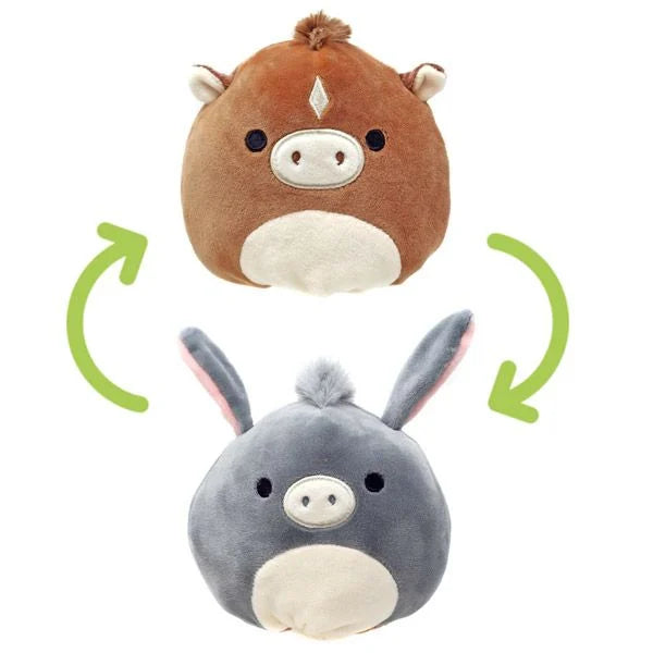 5 Pack Squishmallow Flip a Mallows Plush Toys - Jason the Donkey & Phillip the Horse - Soft Stuffed Animals for Kids, Collectors & Stress Relief - Perfect for Bedroom Decor, Gifts & Cuddling