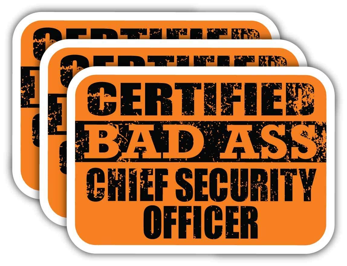 Certified Chief Security Officer Stickers - Funny Job Gift for Laptops & Cars