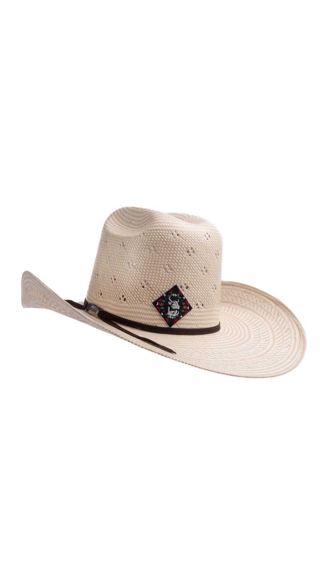 Rock'em Aztec Print Diamond Hat Patch 2024 | Trendy Embroidered Iron-On Patch for Hats, Jackets & Bags | Perfect for DIY Fashion, Costume Accessories & Festival Outfits