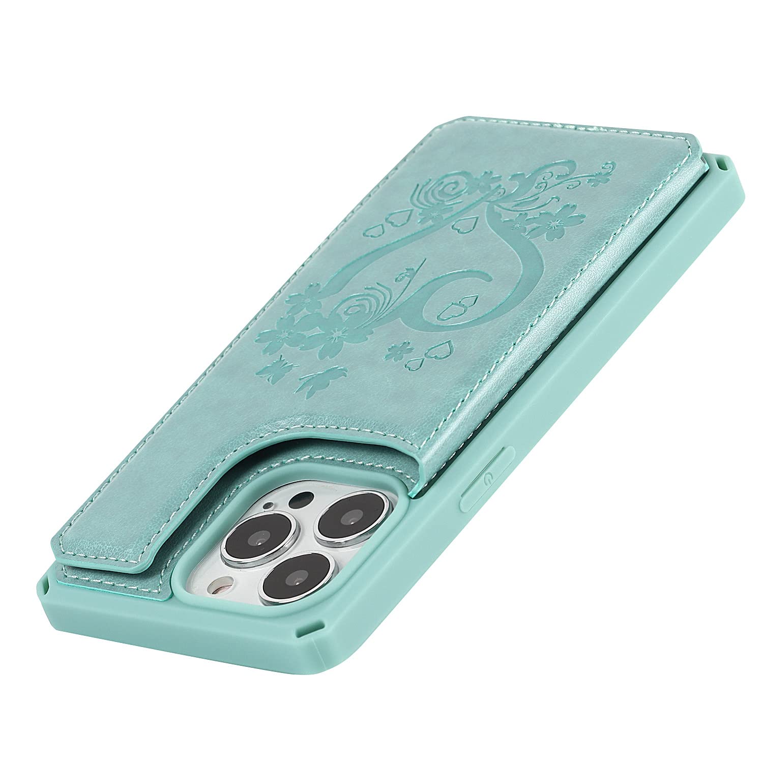 Premium RFID Blocking PU Leather Wallet Case for iPhone 13 Pro (6.1