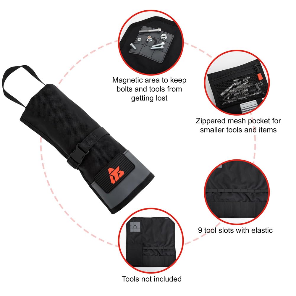 Tusk Cache Tool Roll - Durable Waterproof Motorcycle Tool Organizer for Adventure Riders & Off-Road Enthusiasts - Perfect for Camping, Road Trips & DIY Repairs