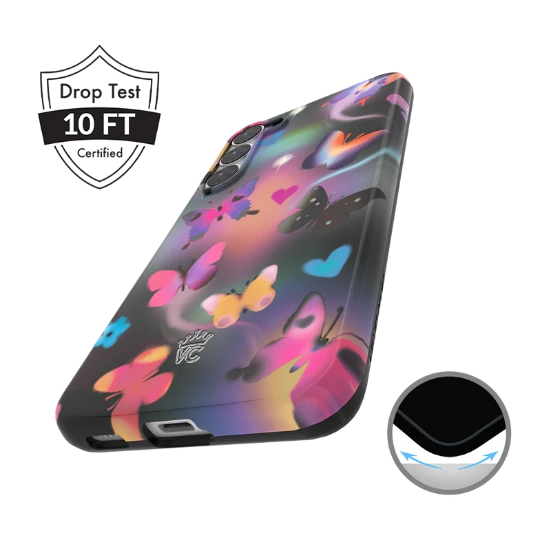 Aurora Butterfly Samsung Phone Case - Elegant Floral Design Protective Cover for Samsung Galaxy Series | Perfect for Daily Use, Travel & Gifting