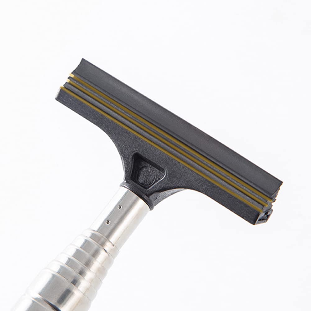 Extended 98cm Car Rearview Mirror Wiper with Telescopic Handle - Auto Mirror Squeegee Cleaner for Windshield & Glass Mist Removal (Black) - Perfect for Car Detailing, RV & Truck Cleaning
