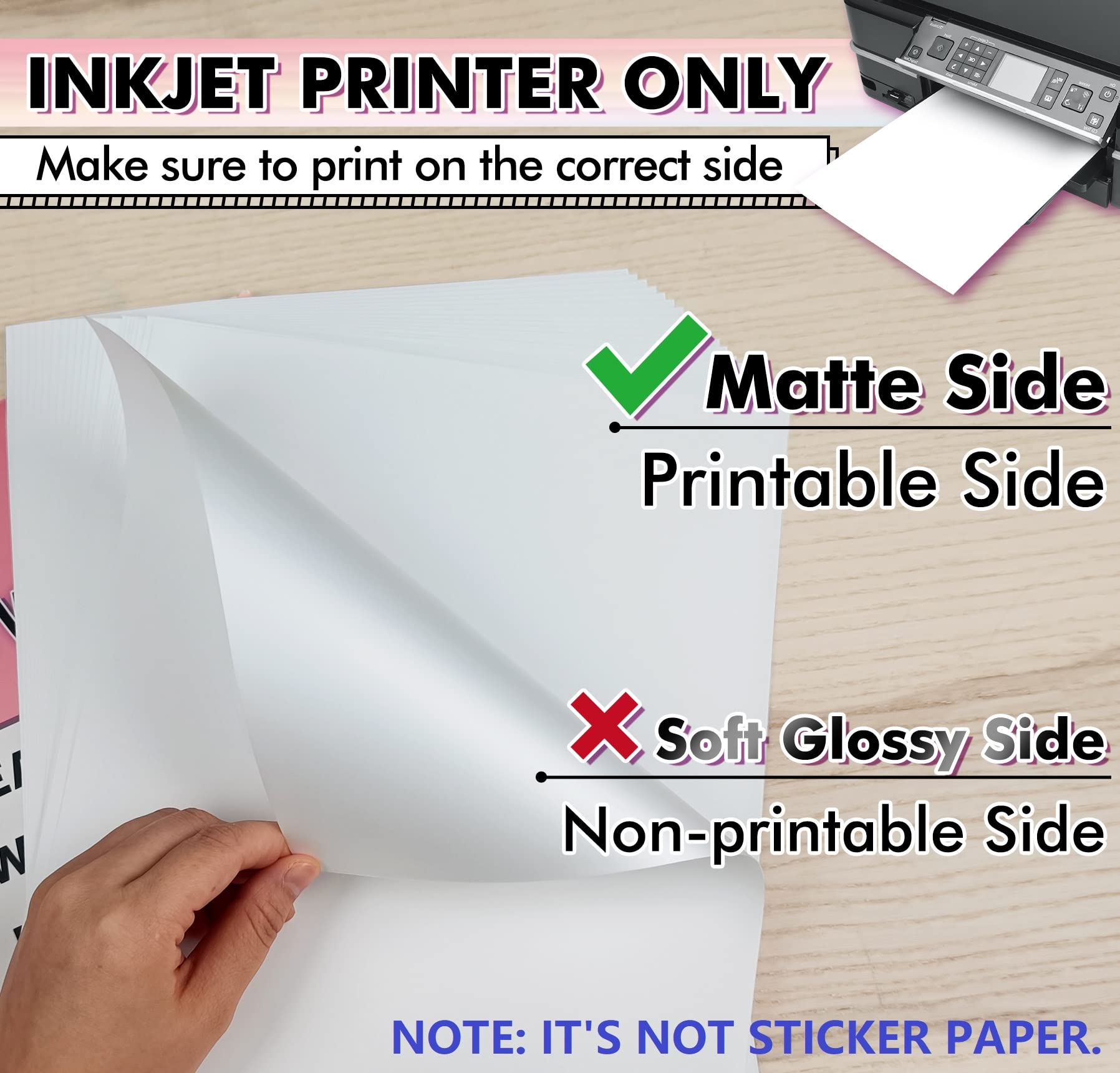 KOALA PAPER Printable Waterproof Inkjet Printer Paper - 8.5x11 Inches, 30 Sheets Matte White Vinyl Paper - Tear-Resistant, Durable & Quick Drying - Ideal for Outdoor Signs, Maps, Labels & Waterproof Documents - Perfect for Camping, Hiking, Marine Use, Boat Trips, Rainy Day Projects & DIY Crafts - Great for Home, Office, School Projects, Event Signage and Water-Resistant Art Prints