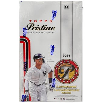 2024 Topps Pristine Baseball Hobby Box - Authentic MLB Trading Cards Collection for Collectors & Investors - Perfect for Trading, Displaying, and Preserving Rare Baseball Cards