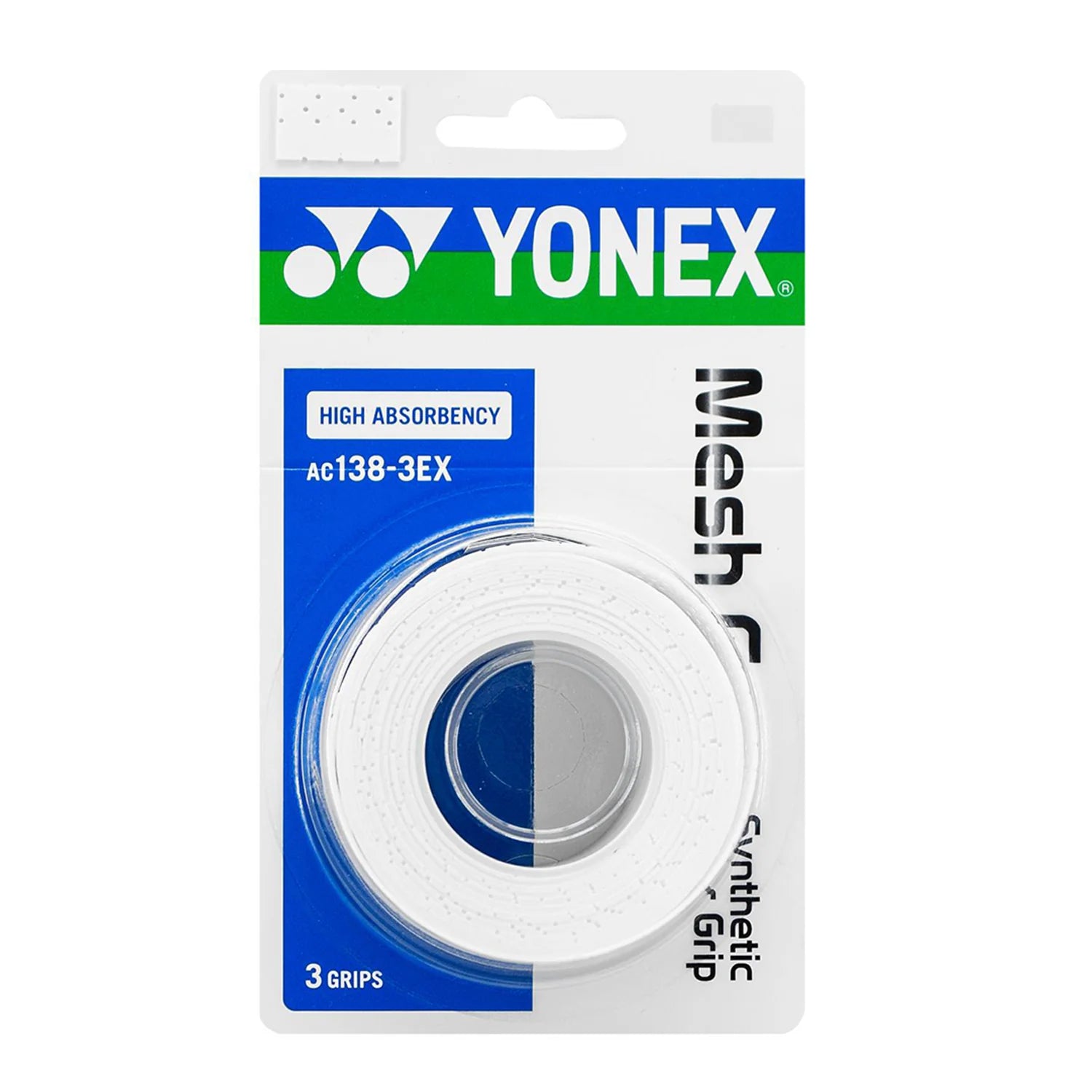 Yonex Badminton Grip Mesh (3 Pack) - Non-Slip, Sweat-Absorbent for Enhanced Performance - Perfect for Tournaments & Training Sessions