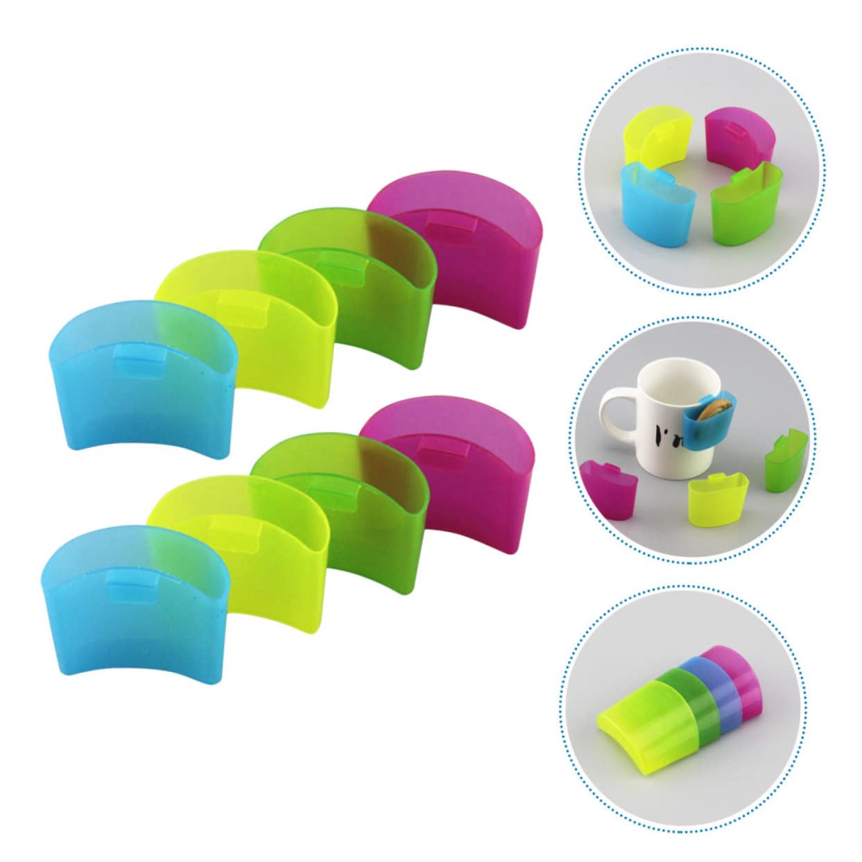 Stainless Steel Tea Bag Holder Clip - Organizer for Afternoon Tea, Tea Cup Accessory & Biscuit Holder - Perfect for Kitchen, Office & Tea Party Decor