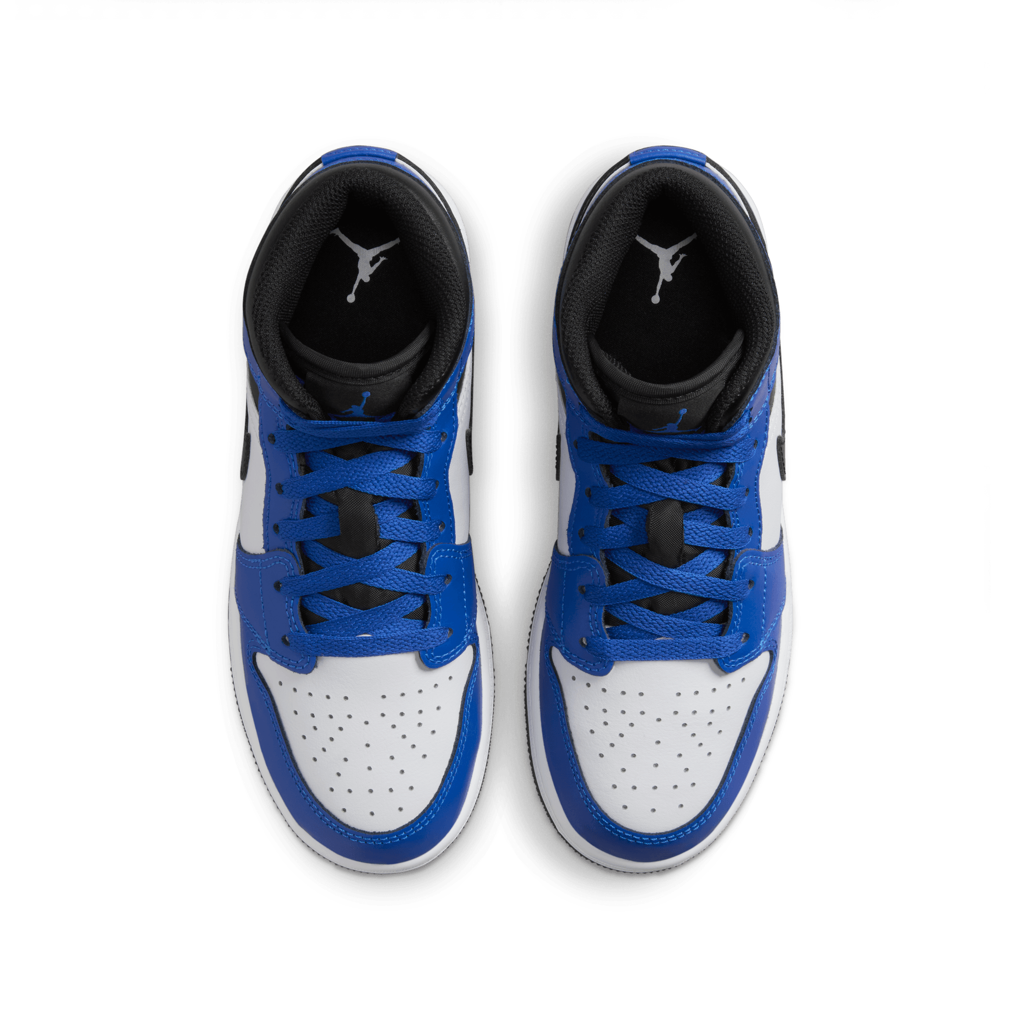 AIR JORDAN 1 MID (GS) Basketball Shoes - Game Royal/White/Black Colorway - Perfect for School, Sports & Streetwear Fashion