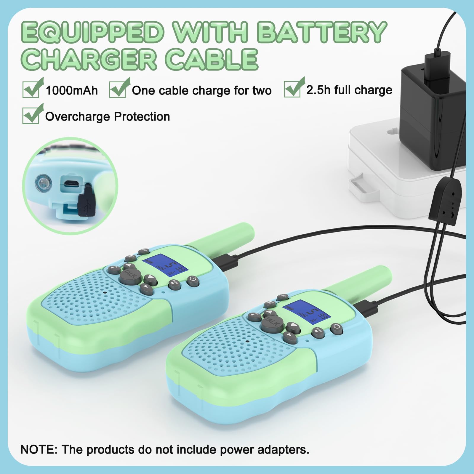 Selieve Kids Walkie Talkies - Rechargeable 2-Way Radios for Boys & Girls Ages 4-12, 3KM Range with 22 Channels for Indoor/Outdoor Play - Perfect Birthday Gift for 5-8 Year Olds | Camping, Hiking & Backyard Adventures