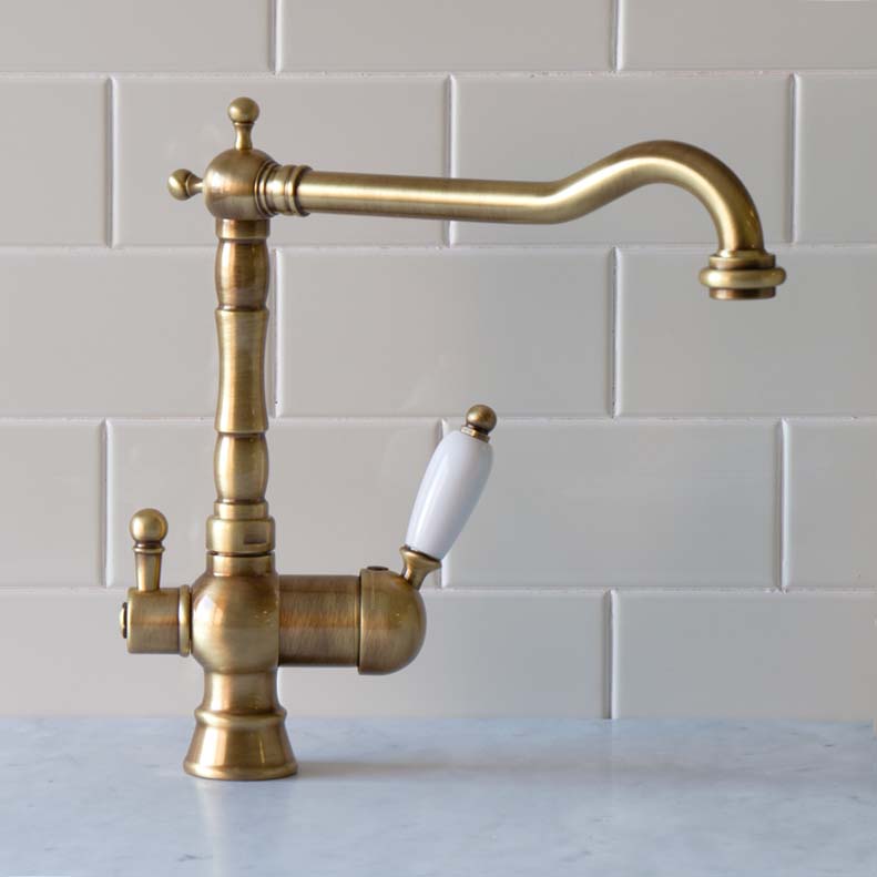 Nottingham Kitchen Faucet with Dishwasher Shut-Off - Bronze Finish for Modern Home & Restaurant Use
