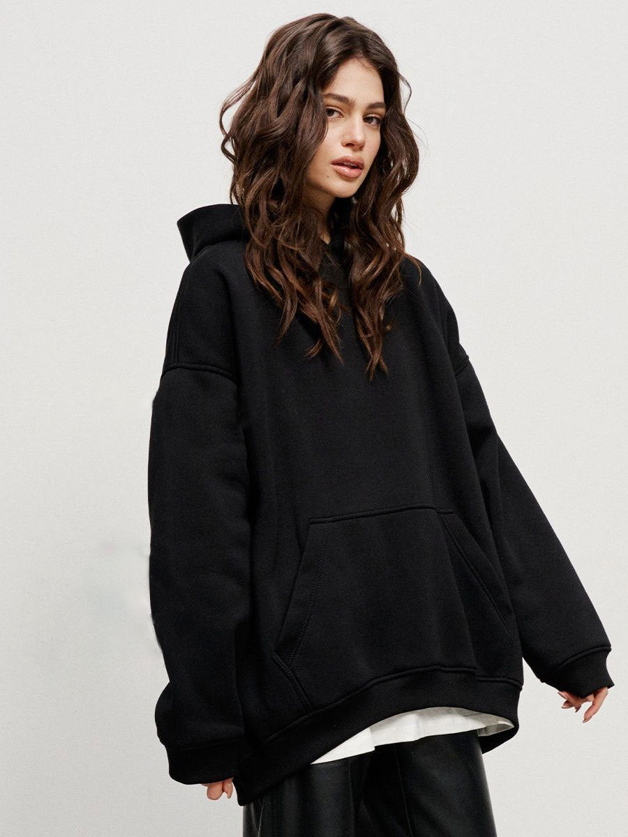 Men's Loose Fit Hooded Sweatshirt with Kangaroo Pocket - Warm Winter & Fall Pullover for Casual Wear, Outdoor Activities, and Lounge Comfort (1941 Collection)