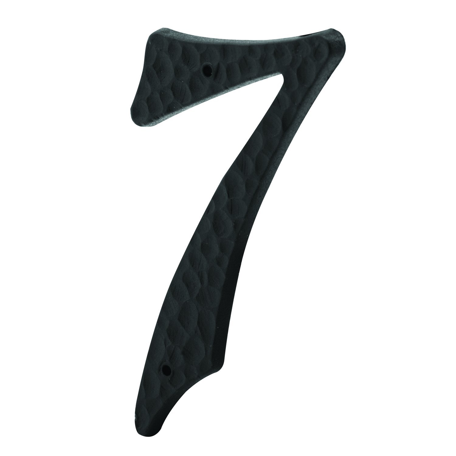 Prime-Line MP5038 Black Plastic House Numbers 7 (2 Pack) with Mounting Nails - Durable Outdoor Address Plaque for Mailbox, Fence, or Front Door