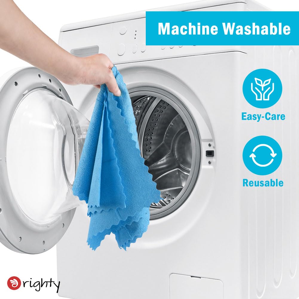 Orighty Microfiber Cleaning Cloths 50 Pack - Reusable, Lint-Free Shop Towels for Cars, Kitchen & Mechanic Use (11.5