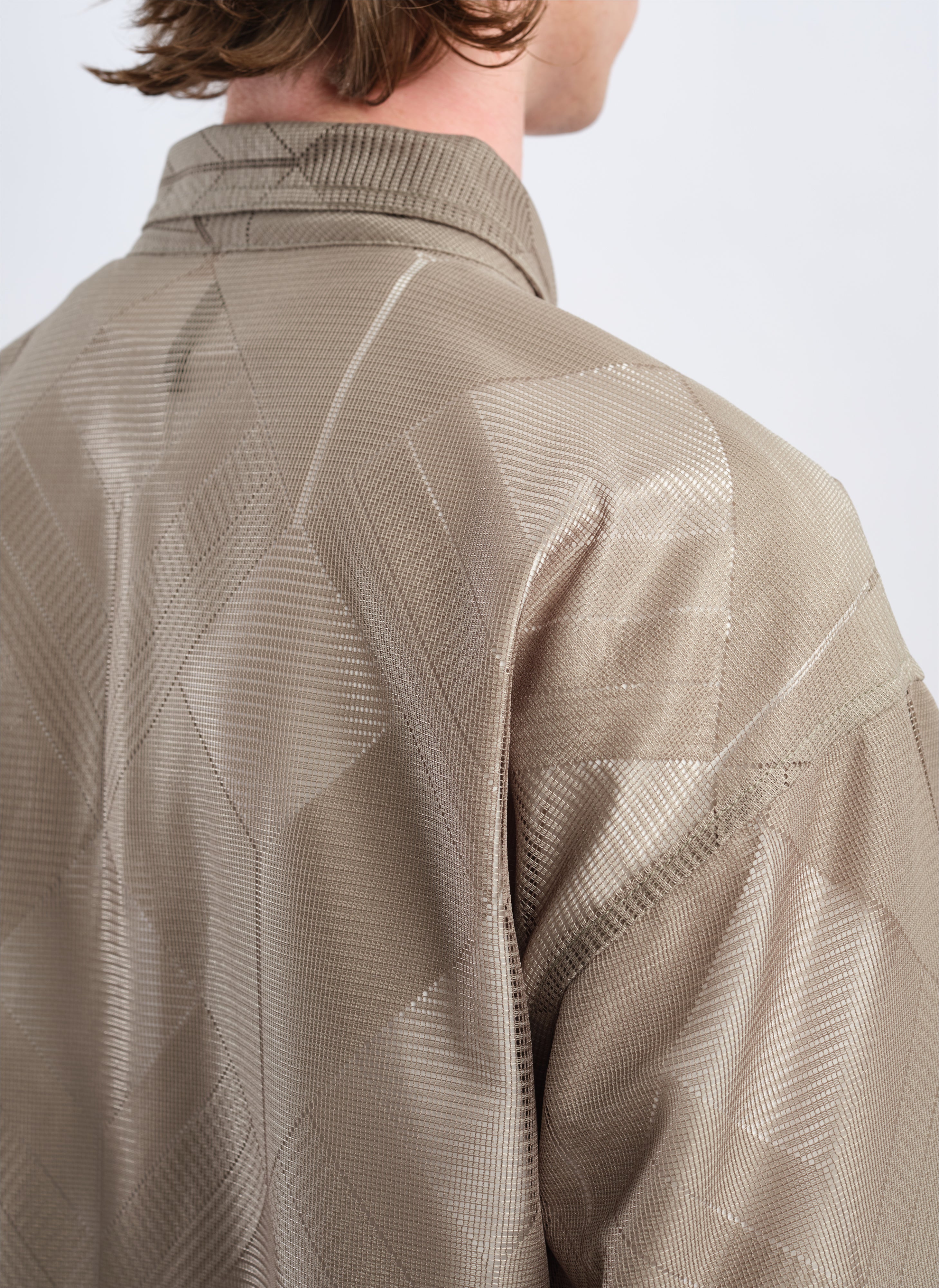 Stylish Polyester Geometric Jacquard Coach Jacket for Men & Women - Lightweight Windbreaker for Outdoor Sports, Casual Wear & Street Fashion
