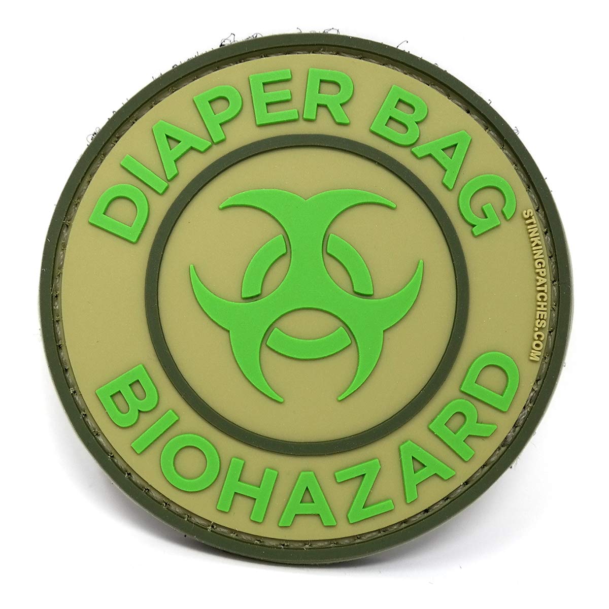 Tactical Diaper Bag Biohazard PVC Tactical Hook and Loop Patch - Funny & Practical Military-Style Patch for Parents, First Responders & Outdoor Enthusiasts | Perfect for Diaper Bags, Backpacks, Tactical Gear & Emergency Kits