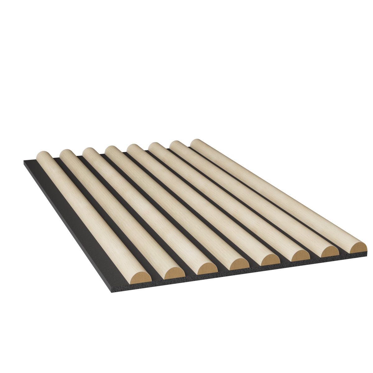 Acoustic Slat Wood Wall Panel - Half Round Slats for Home & Office Soundproofing & Decoration | Perfect for Living Room, Bedroom, and Conference Room
