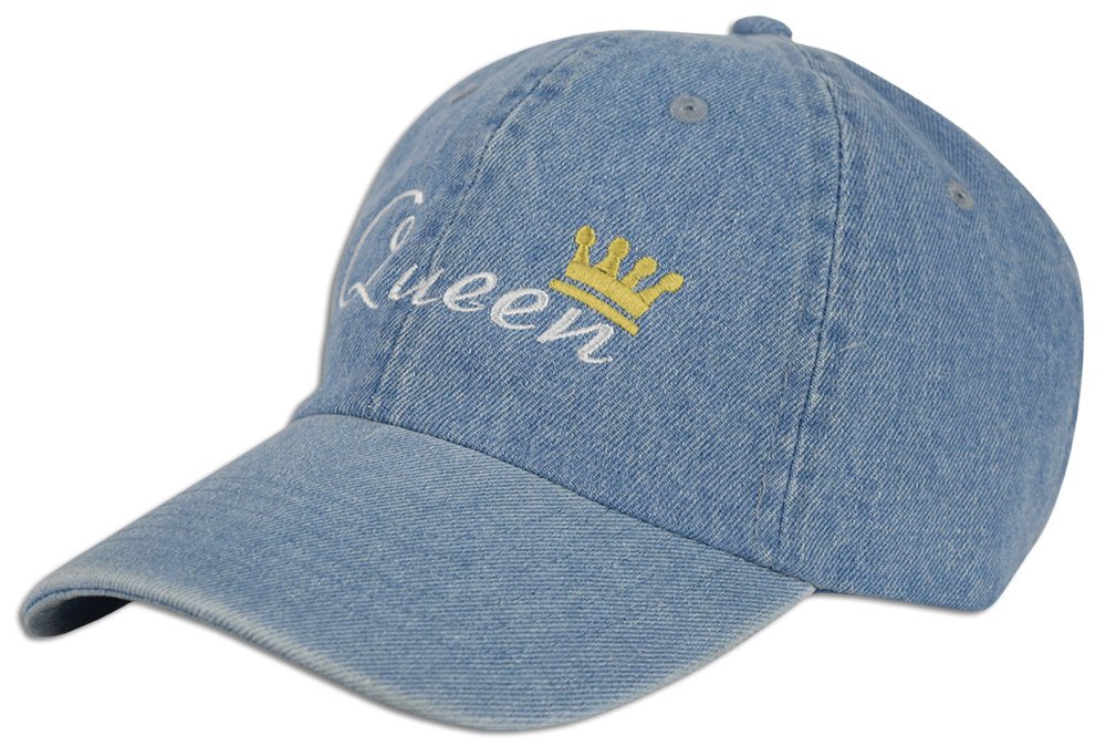 King & Queen Embroidered Dad Hat - Adjustable Unstructured Baseball Cap for Men & Women - Casual Wear, Outdoor Activities, Sports Events