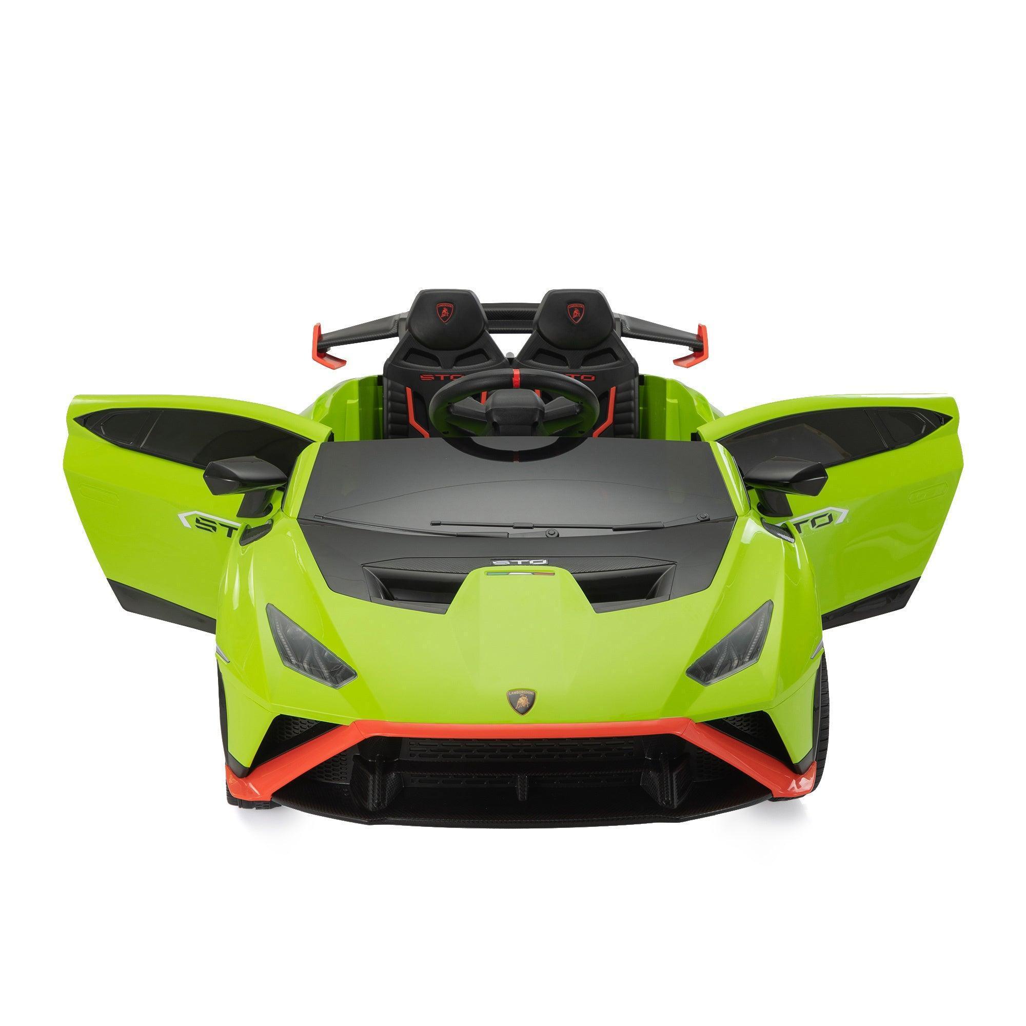 12V Battery Powered Kids Ride On Car - Licensed Lamborghini Remote Control Toy Vehicle with Music Player & LED Lights | Perfect for Birthday Gifts, Outdoor Play & Indoor Fun
