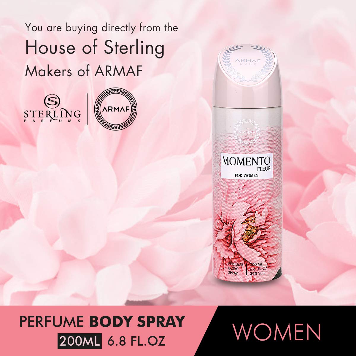Armaf Momento Fluer Perfume Body Spray for Women - 6.8oz (200ml) Long-Lasting Floral Fragrance | Perfect for Date Night, Office & Special Occasions